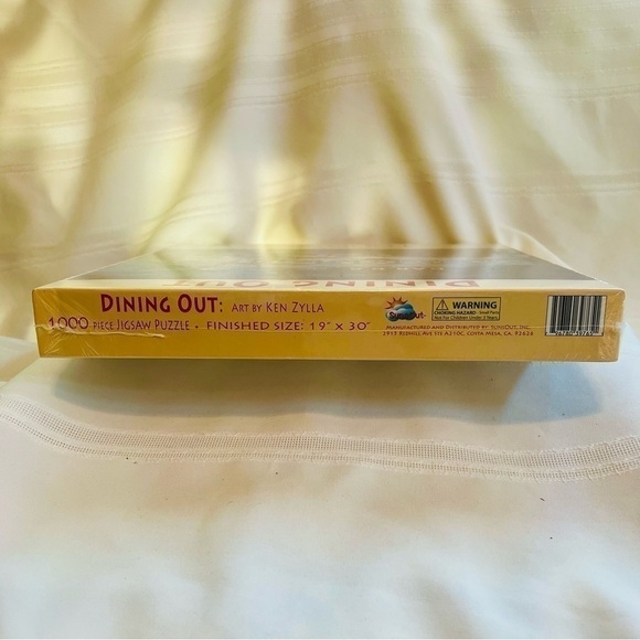 Jigsaw Puzzle DINING OUT 1000 Pc Panorama puzzle SunsOut NEW SEALED Made in USA - Picture 3 of 5